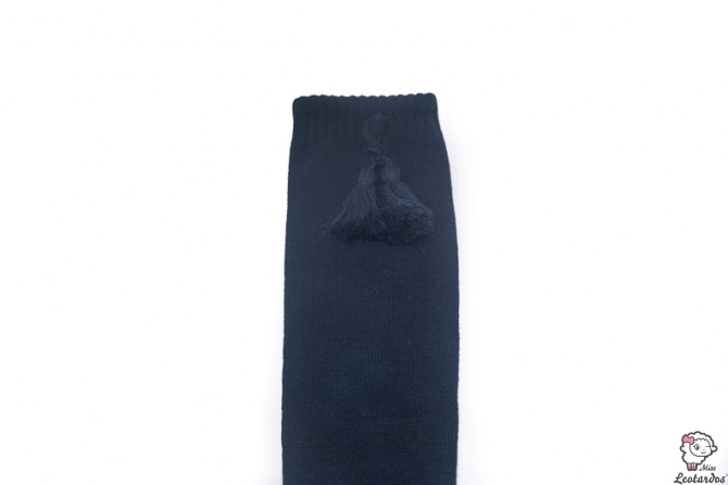 Calcetines altos con borlas Azul Marino
