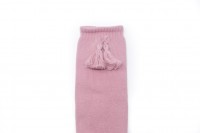 Calcetines altos con borlas Rosa Palo
