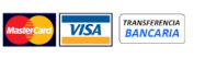 Aceptamos pagos con Paypal Visa y Mastercard